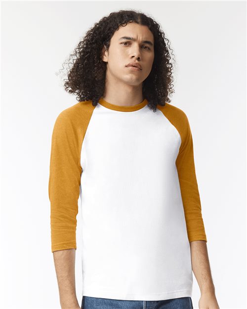 American Apparel 2003CVC Unisex CVC Raglan Tee