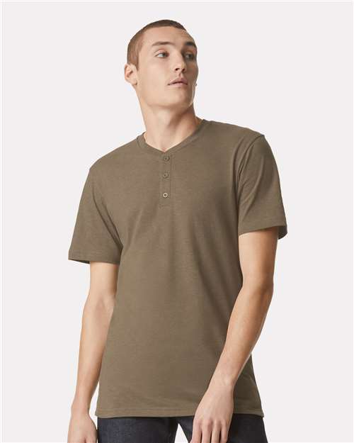 American Apparel 2004CVC Unisex CVC Henley Tee