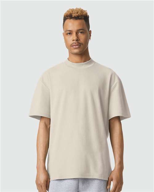 American Apparel 1PQ Unisex Pique Mock Neck Tee