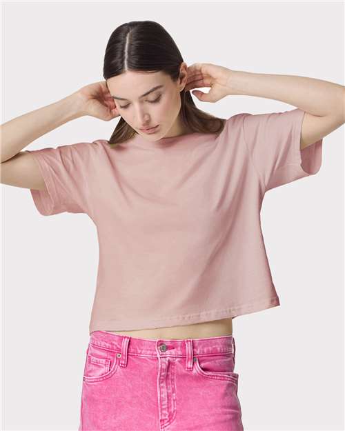American Apparel 102 Women's Fine Jersey Mid-Length Boxy Tee