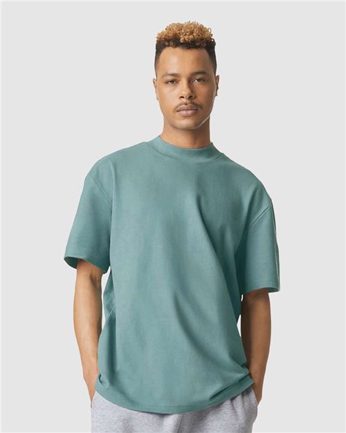 American Apparel 1PQ Unisex Pique Mock Neck Tee