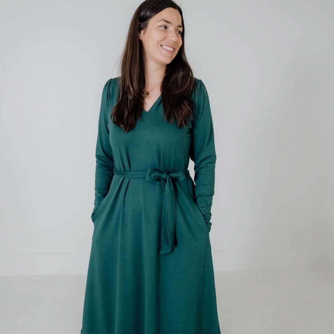 Ladies Bamboo Nova Midi Dress | Black