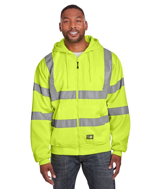 Berne Apparel HVF021 Men's Berne Hi-Vis Class 3 Lined Hooded Sweatshirt