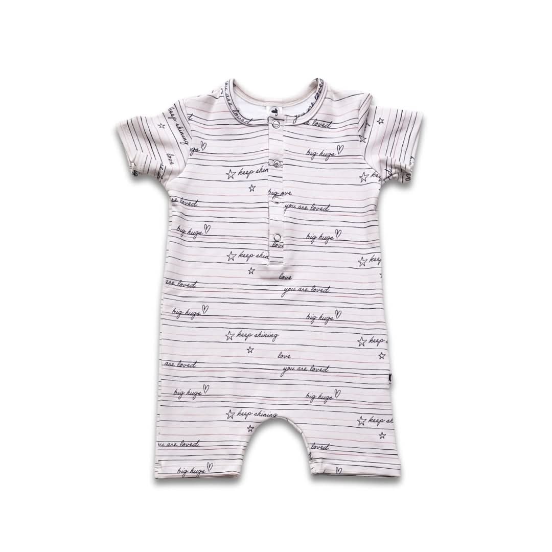 Bamboo Baby Shorts Romper | Navy