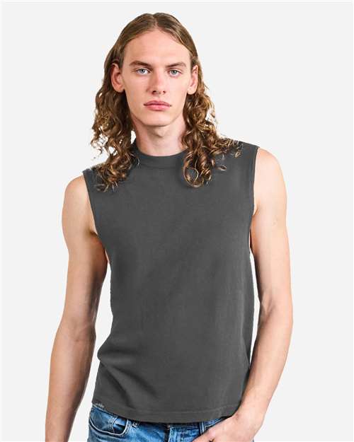 American Apparel 207GD Unisex Heavyweight Cotton Garment-Dyed Boxy Muscle Tee