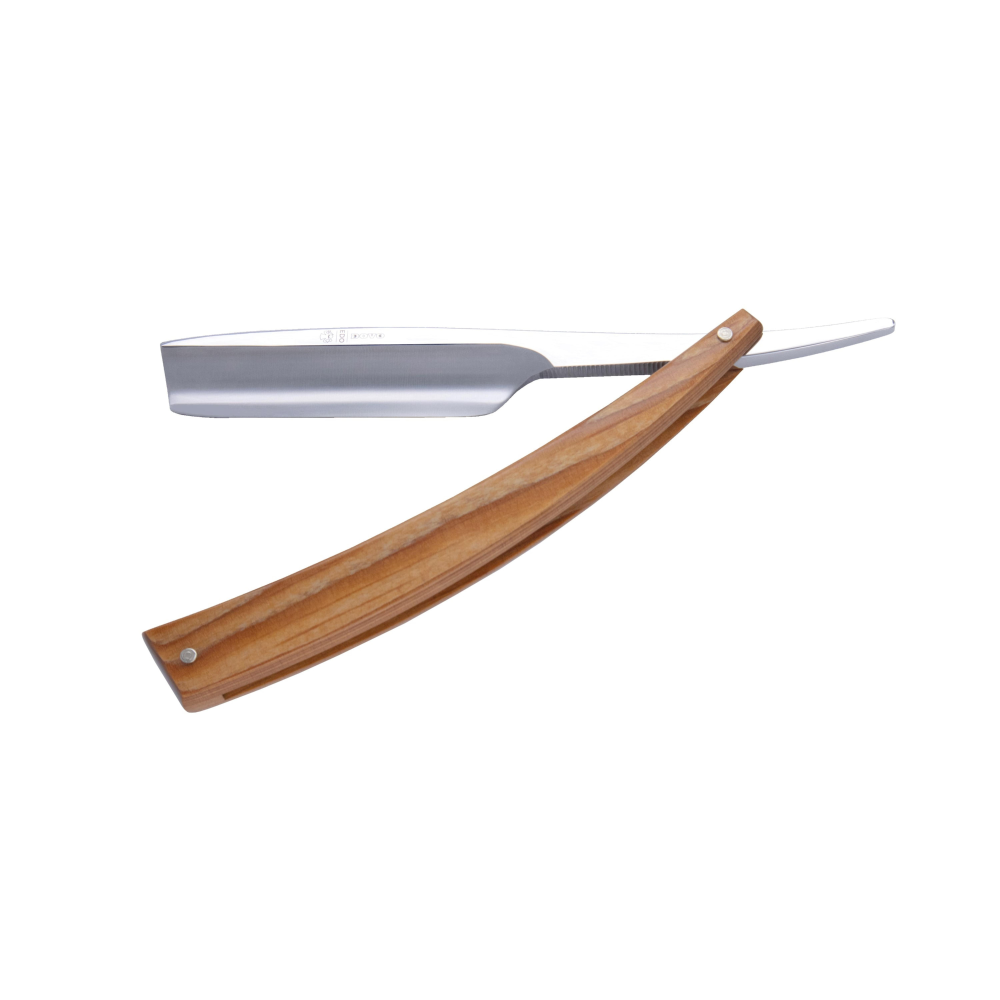 Dovo Straight Razor, Edo Spruce Wood Handle 5/8", Carbon Steel, Full Hollow Grind
