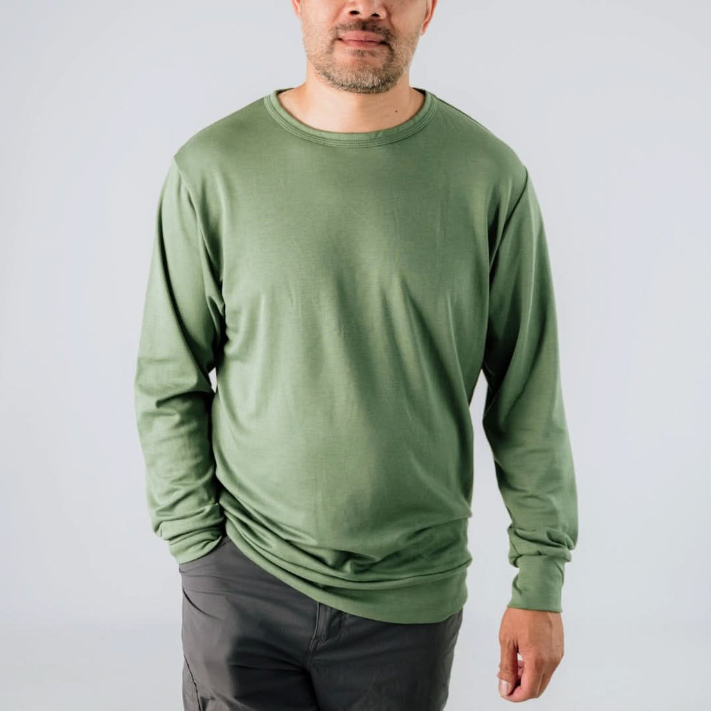 Men's Bamboo Pullover | Leaf Green