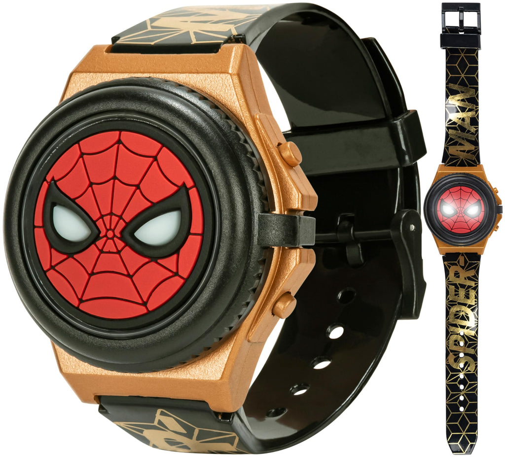 Accutime Marvel Boys Spiderman Light Up Digital Watch with Flip Open Face