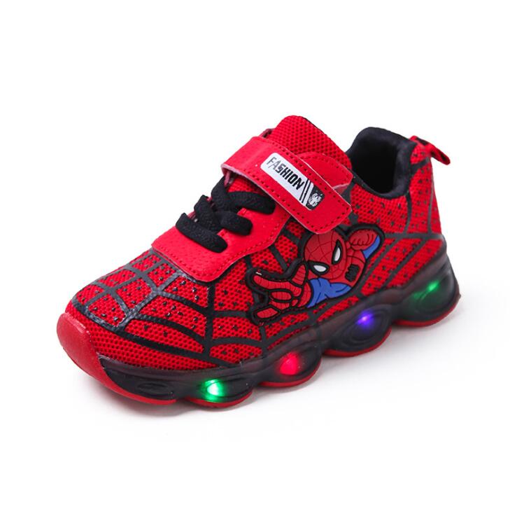 Kids' Spiderman LED Sneakers for Boys and Girls