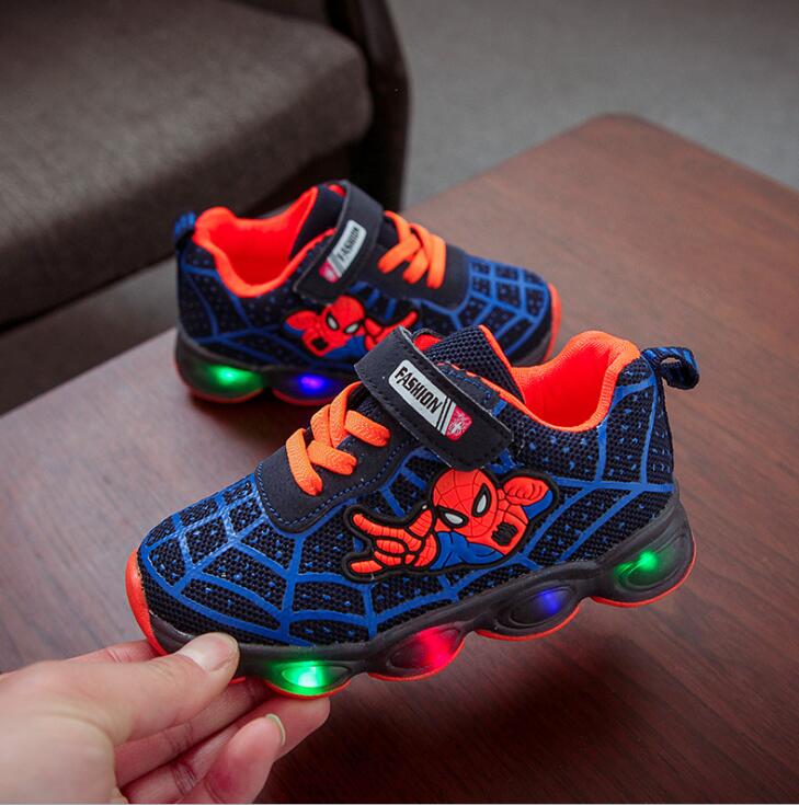Kids' Spiderman LED Sneakers for Boys and Girls