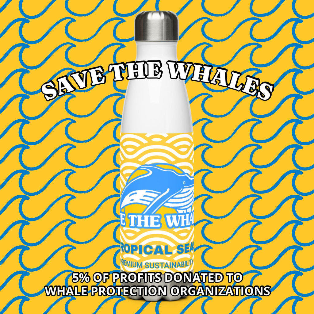Save the Whales Stainless Steel Water Bottle
