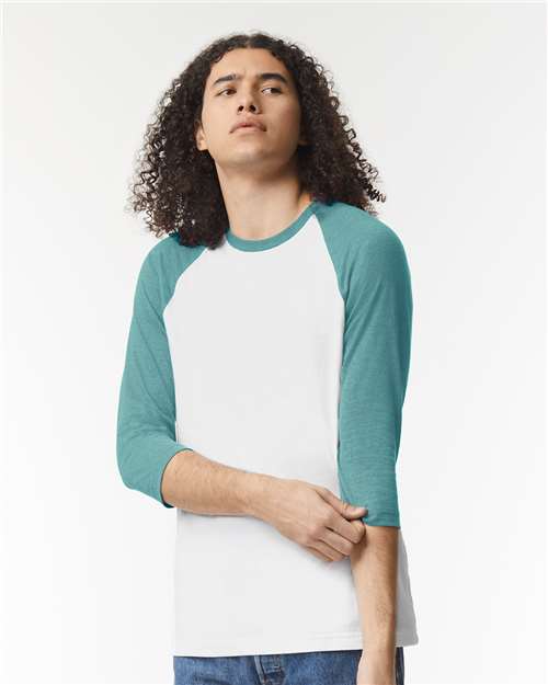 American Apparel 2003CVC Unisex CVC Raglan Tee
