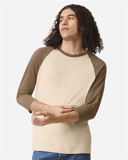 American Apparel 2003CVC Unisex CVC Raglan Tee