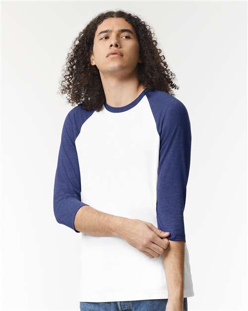 American Apparel 2003CVC Unisex CVC Raglan Tee
