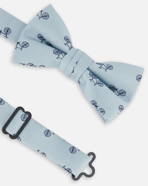 Pale Blue Bow Tie na may Bisikleta