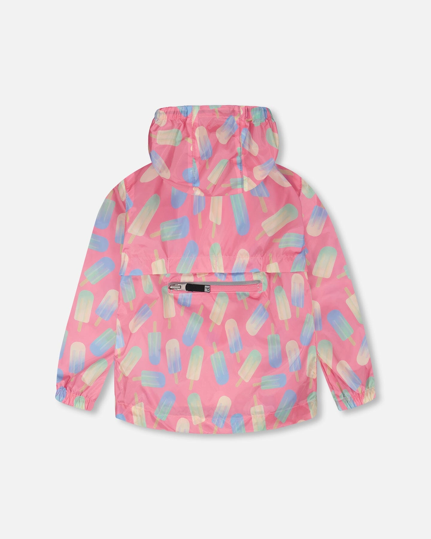 Packable Windbreaker In Polyester Pink Lollipop Print
