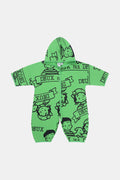 40Th Anniversary Printed Jersey One-Piece Green