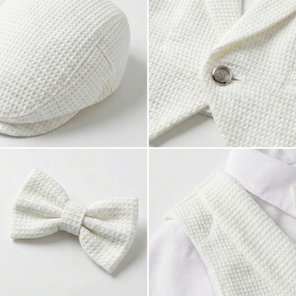 Classy Penguin Tail Baptism and Hat Set