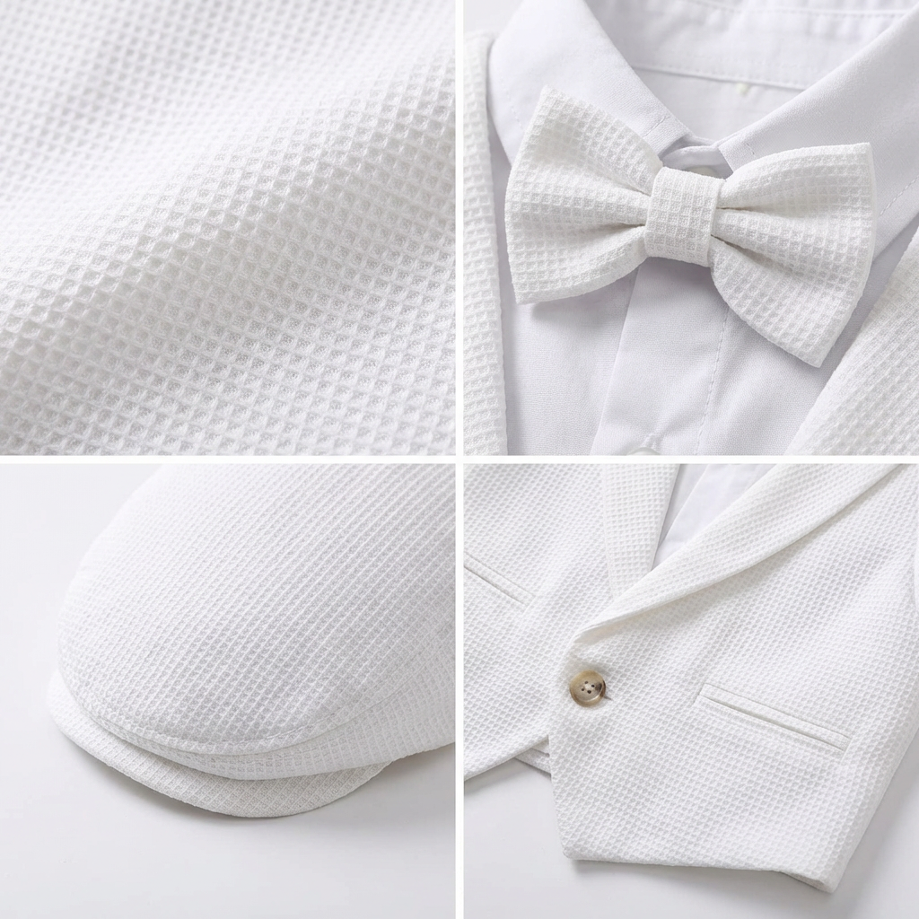 Classy Penguin Tail Baptism and Hat Set