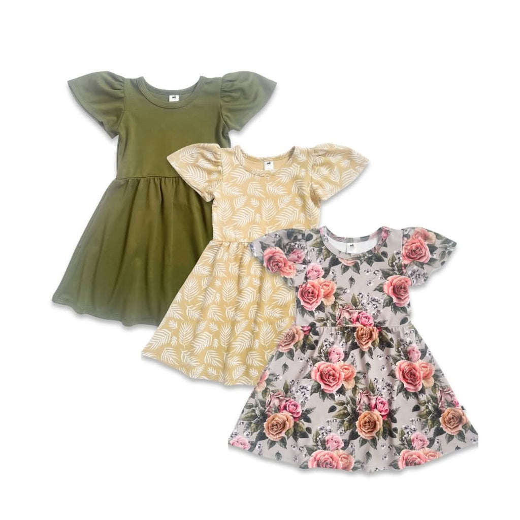 Kids’ Bamboo Kaia Dress | Olive