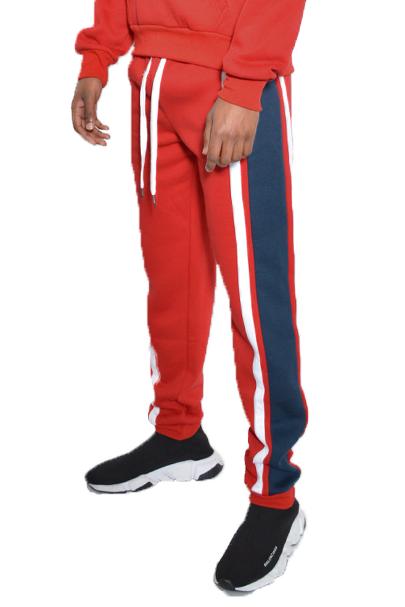 Tripe Cotton Sweat Pants