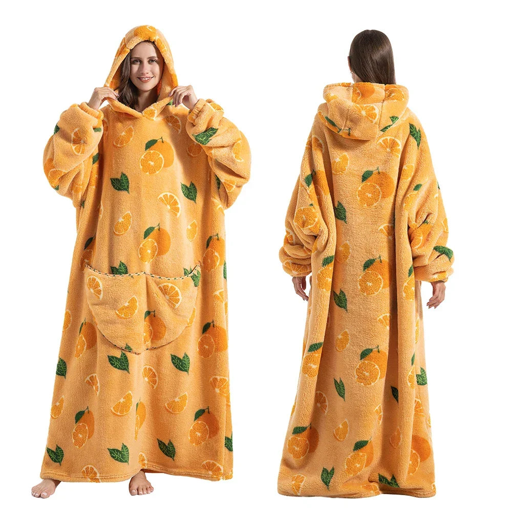 Oversized Sherpa Wearable Blanket Hoodie