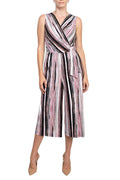 Surplice Neck Full-Length Casual Jumpsuit Tie Side Connected Apparel TFE68332M1