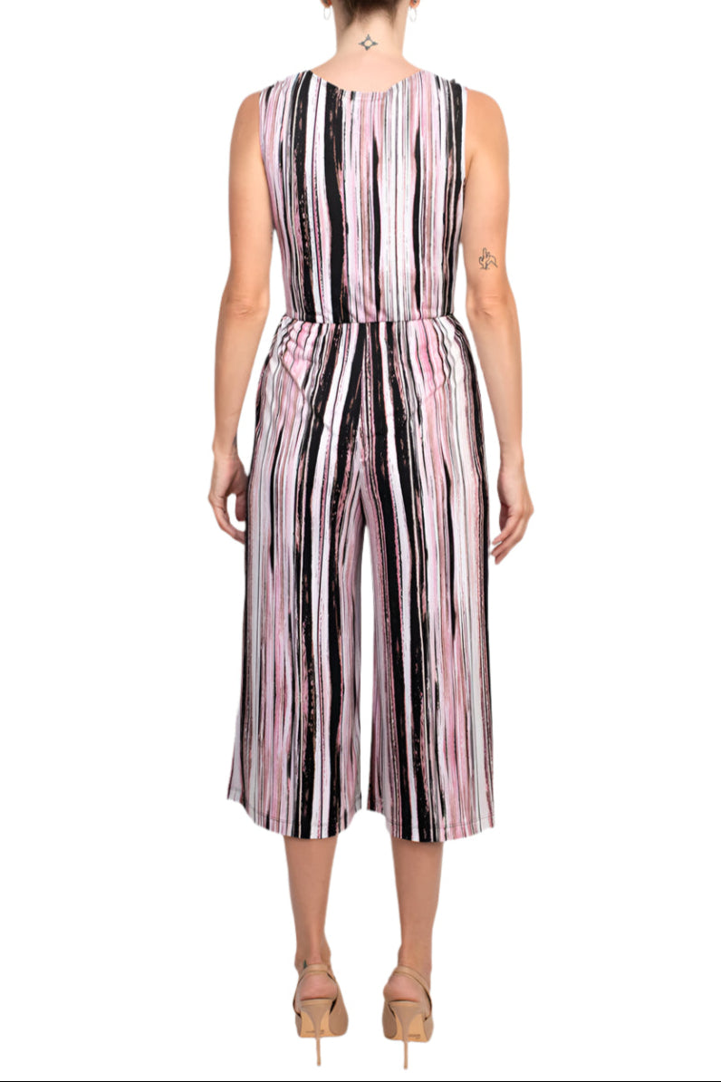 Surplice Neck Full-Length Casual Jumpsuit Tie Side Connected Apparel TFE68332M1