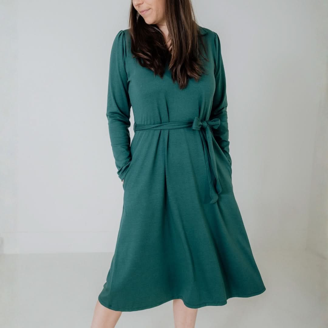 Ladies Bamboo Nova Midi Dress | Black