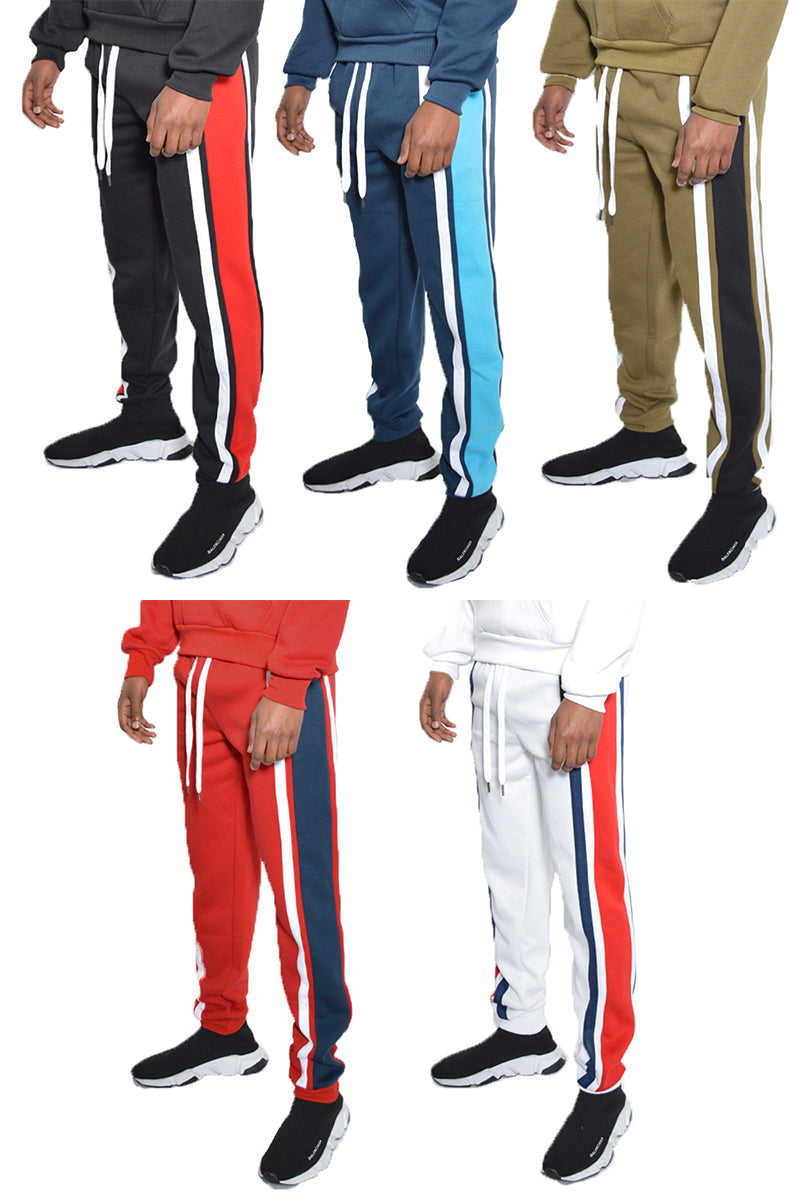 Tripe Cotton Sweat Pants