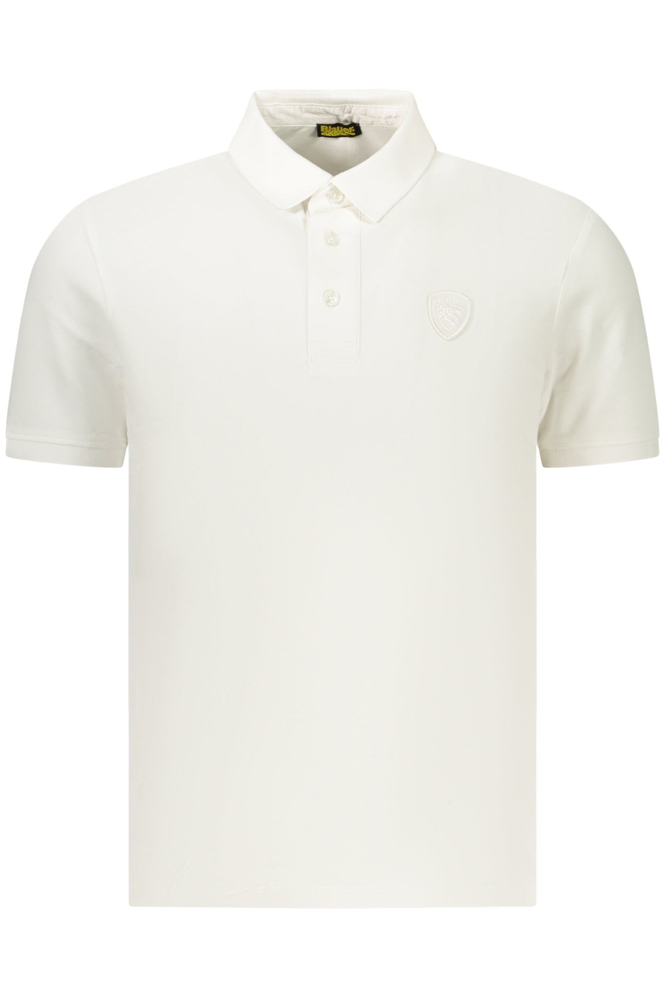 BLAUER APPAREL MEN'S SHORT-SLEEVE POLO SHIRT WHITE