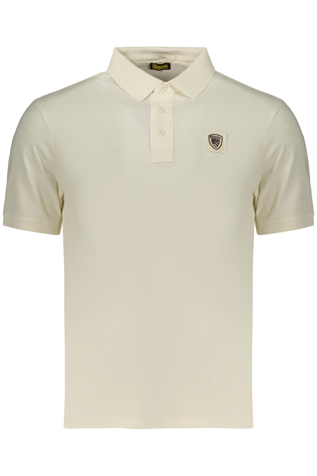 BLAUER APPAREL MEN'S SHORT-SLEEVE POLO SHIRT WHITE