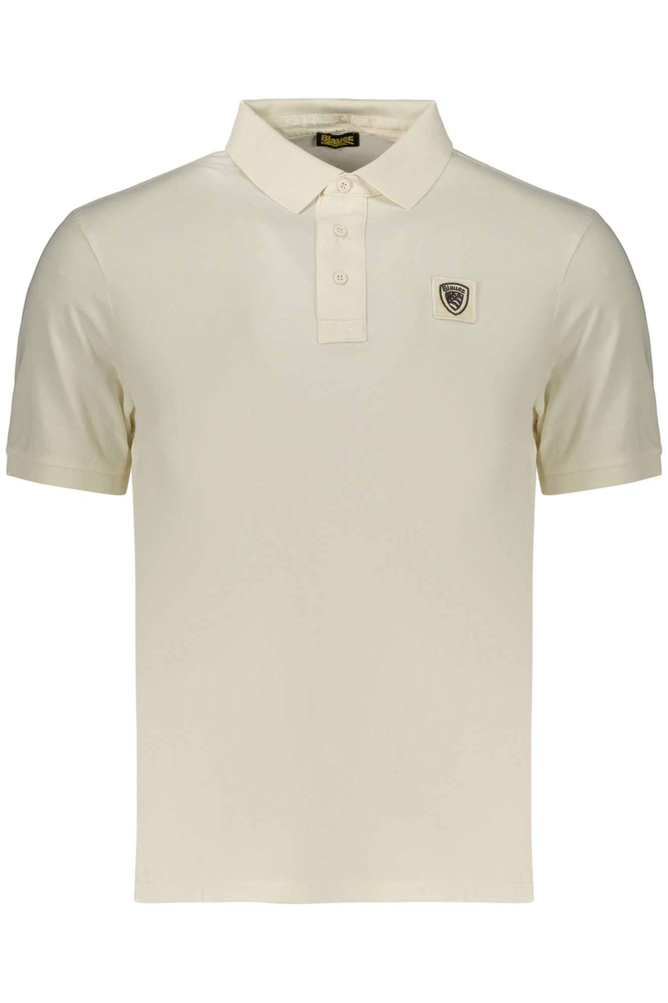 BLAUER APPAREL MEN'S SHORT-SLEEVE POLO SHIRT WHITE