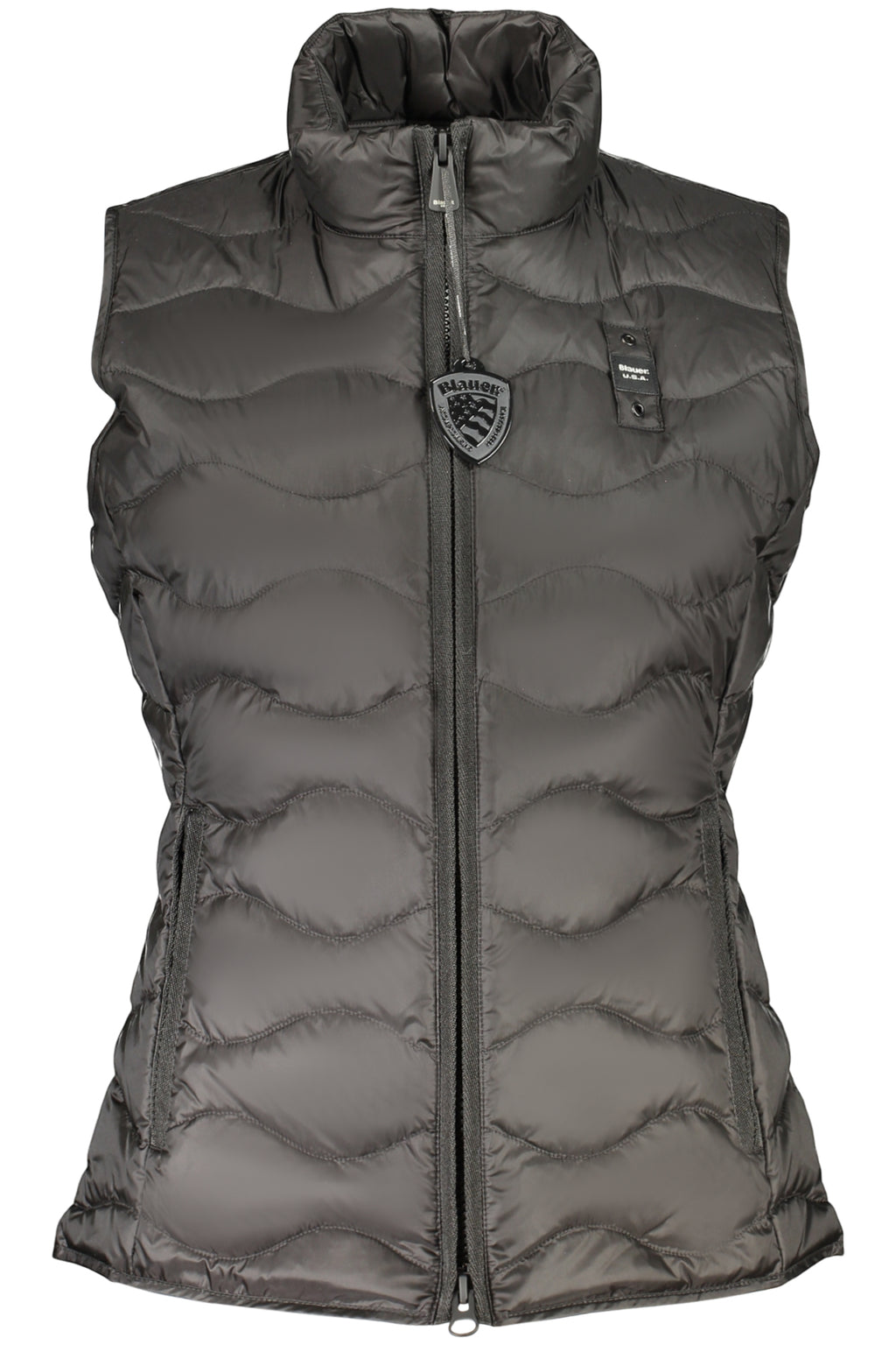 BLAUER APPAREL WOMEN'S BLACK SLEEVELESS JACKET