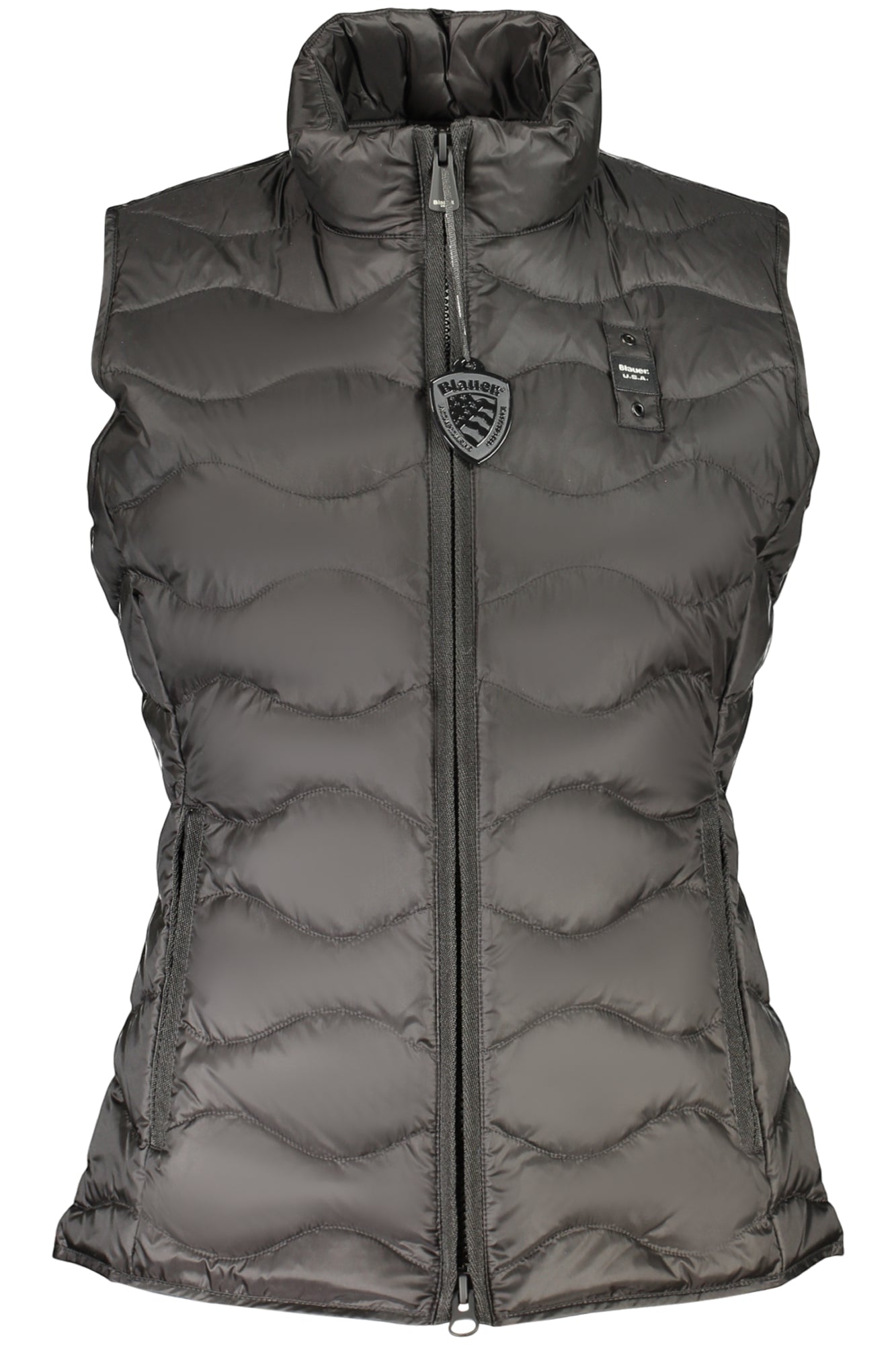 BLAUER APPAREL WOMEN'S BLACK SLEEVELESS JACKET