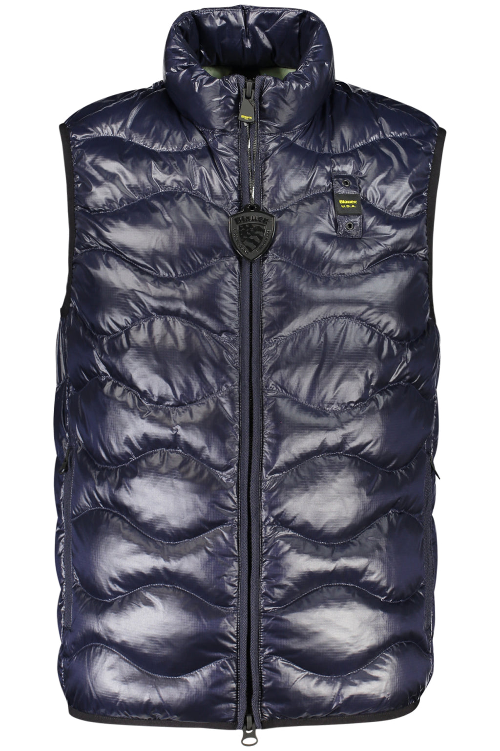 BLAUER APPAREL MEN'S BLUE SLEEVELESS JACKET