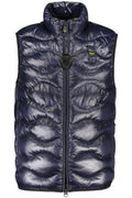 BLAUER APPAREL MEN'S BLUE SLEEVELESS JACKET