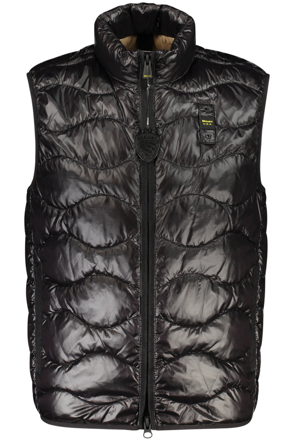 BLAUER APPAREL MEN'S BLACK SLEEVELESS JACKET