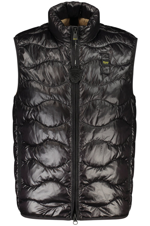 BLAUER APPAREL MEN'S BLACK SLEEVELESS JACKET