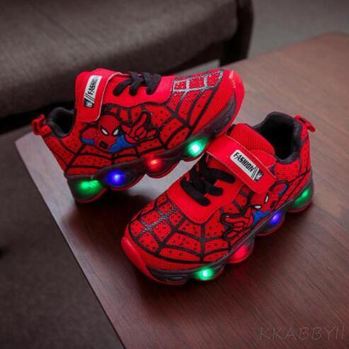 Kids' Spiderman LED Sneakers for Boys and Girls