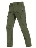 TACVASEN Cargo Pants for Men Lightweight Quick Dry Ripstop Water Resistant Windproof Stretch Pants Hiking Travel Casual Army Green