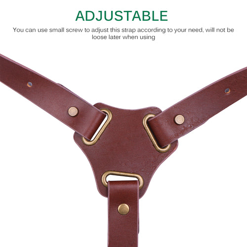 Totoong Katad na Adjustable na Panali ng Kamera para sa Balikat