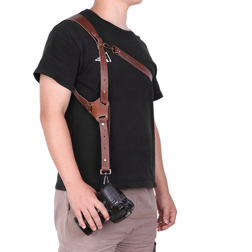 Totoong Katad na Adjustable na Panali ng Kamera para sa Balikat