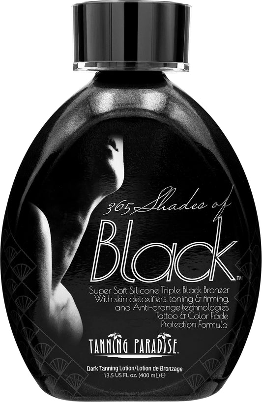 Tanning Paradise 365 Shades of Black Triple Black Bronzing | Skin Detoxifiers Toning & Firming Tanning Lotion 13.5oz