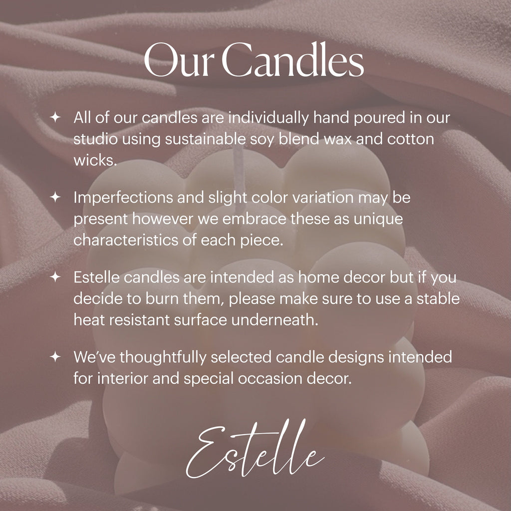 Thick Twisted Soy Wax Taper Candle | Romantic Dinner Candles