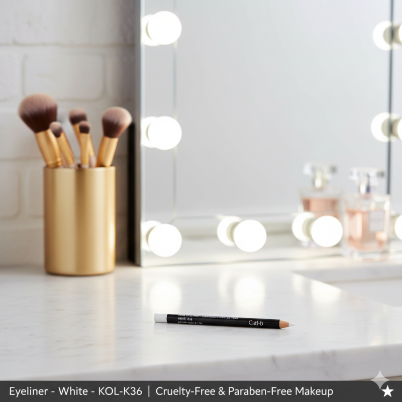 Kohl Eyeliner – White – KOL-K36 | White Eye Pencil for Waterline, Inner Corner & Smoky Eyes | Long-Lasting, Cruelty-Free, Paraben-Free